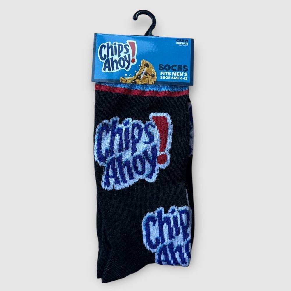 Men's Chip’s Ahoy Black Socks Fun Socks
